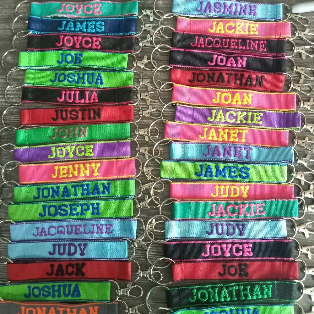 Embroidered Name Keychains - Picture 2 of 4